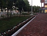 высадка цветов у здания Лукойл в Полазне